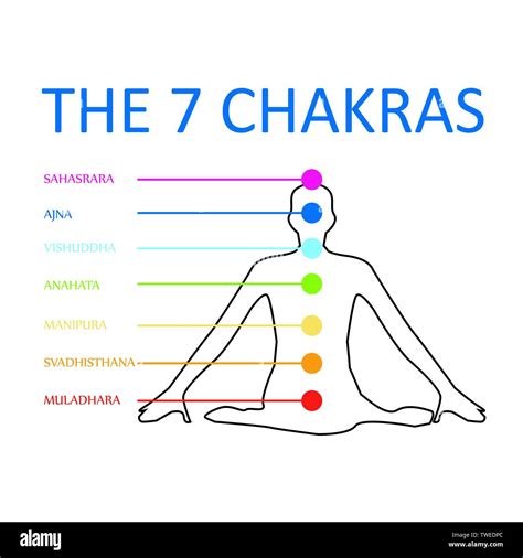 The seven chakras with their respective colors Stock Vector Image & Art ...