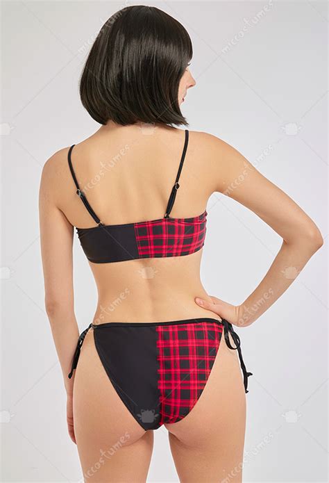 Gothic Punk Style Two Piece Swimsuit Skull Pattern Bathing Suits Bikini Sets For Sale