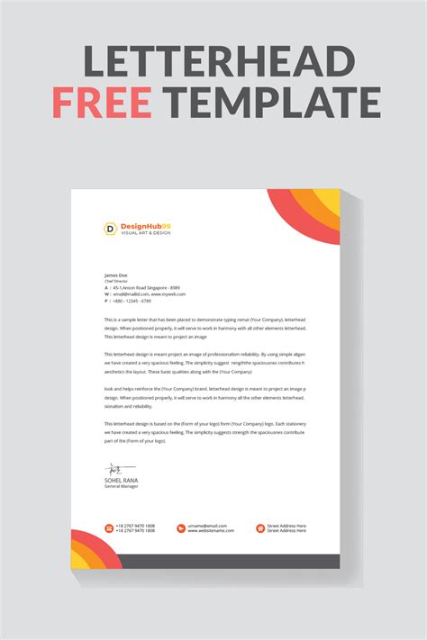 Letter Head Business Letterhead Design Free Masterbundles