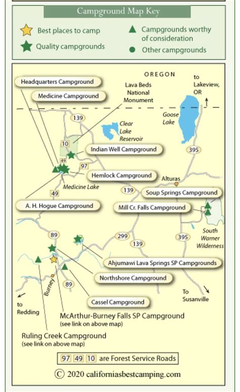 Map Of Medicine Lake Campground