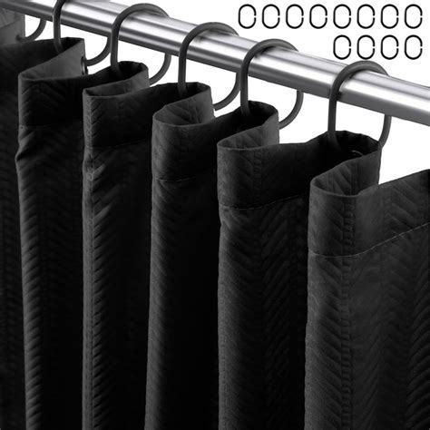 Amazon Eazzier Bath Extra Long Black Shower Curtain Or Liner