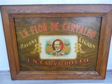 Antique Tin Lithograph Cigar Sign. Framed Philadelphia Tin Litho Cigar ...