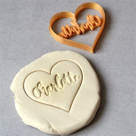 Custom Heart Cookie Cutter Personalized With Name La Boîte à Cookies