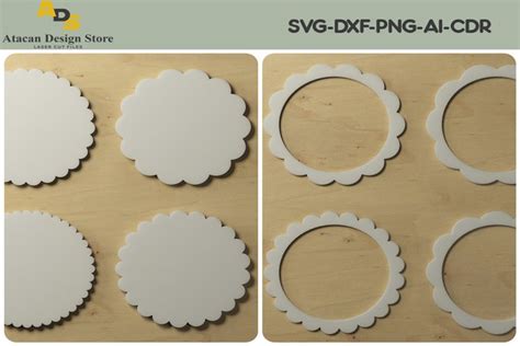 Scallop Circle Svg Scallop Shape Digital Files 265