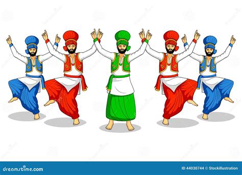 Sikh Doing Bhangra Stock Vector Illustration Of Ceremonial 44030744