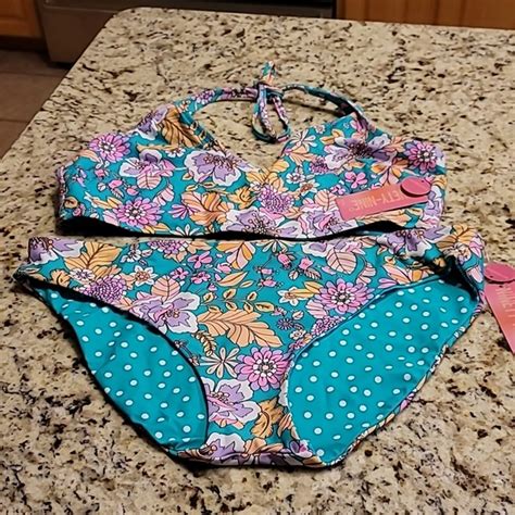 Ninety Nine Swim Juniors Ninetynine Reversible Polka Dot Halter Top Bikini Set Poshmark