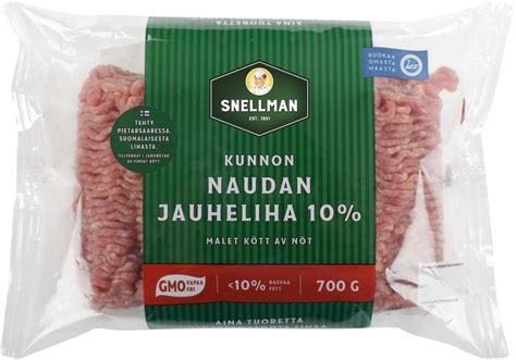 Snellman Kunnon Naudan Jauheliha G S Kaupat Ruoan Verkkokauppa