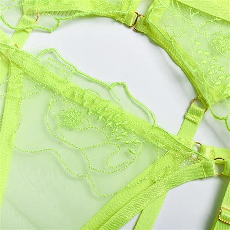 Women 3 Piece Sexy Lingerie Set With Garter Bra And Panty Lace Underwire Lingerie Sets China