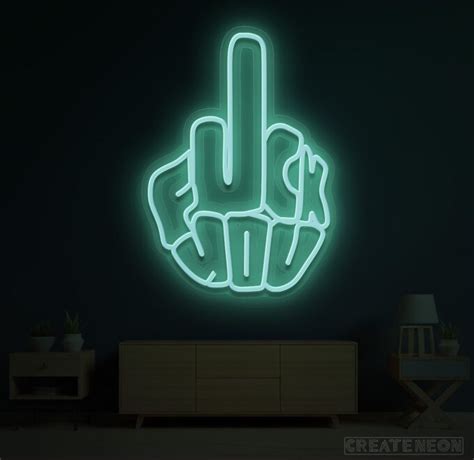 Fuck You Finger Neon Sign Createneon