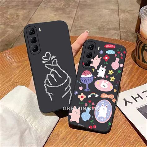 Matte Casing สาหรบ Infinix Hot 50 Pro X6881 เคสซลโคน TPU ฝาหลง Infinix Hot 50 Pro X6881