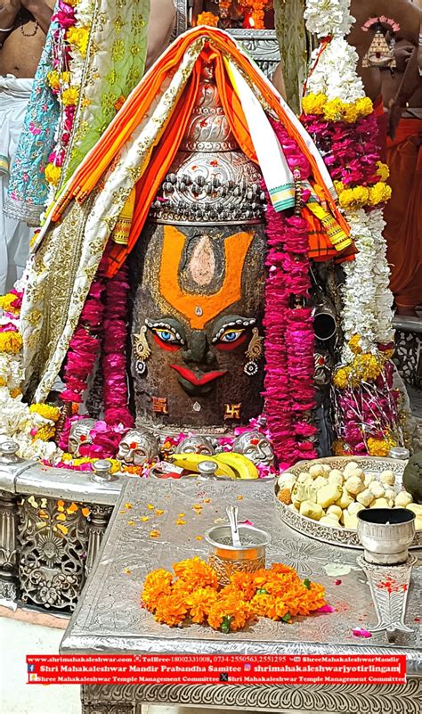 Adornment Of Lord Mahakal By Offering The Silver Crown Of Sheshnag And