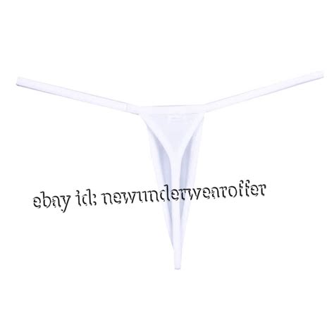 Mens G String Thong Extreme Micro Tear Drop Underwear Male Ice Silk Bikini Trunk EBay