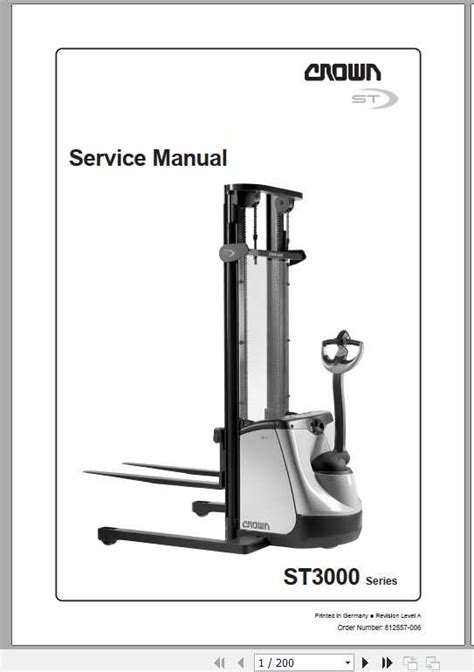 Crown Pallet PTH 50 Service Parts Manuals After SN 7 512501 PDF