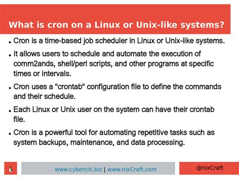 What Is Cron On A Linux Or Unix Like Systems Nixcraft