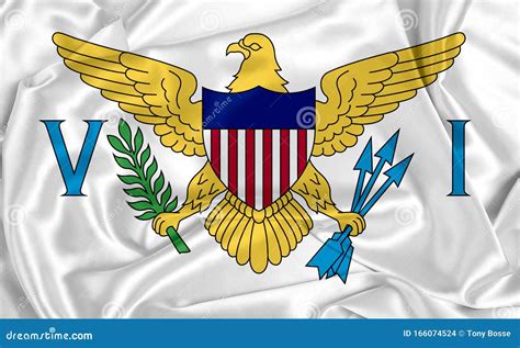 Bandera De Las Islas Vírgenes De Los Estados Unidos Stock de