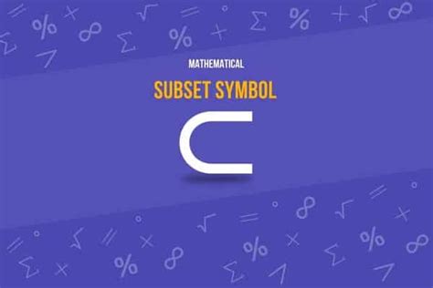 Subset Symbol (⊂) - GoldKey Symbols
