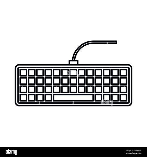 Black Computer Keyboard Icon Outline Style Stock Vector Image And Art