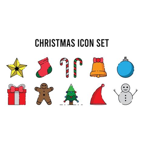 Premium Vector Christmas Icon Set Vector