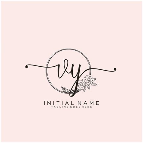 initiale vy féminin logo collections modèle écriture logo de initiale