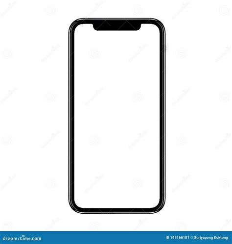 Smartphone Similar To Iphone Xs Stock Illustration - Illustration of device, isolated: 145166181