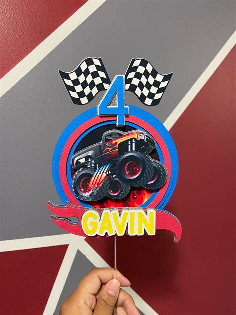 Hot Wheels Monster Truck Cake Topper Etsy