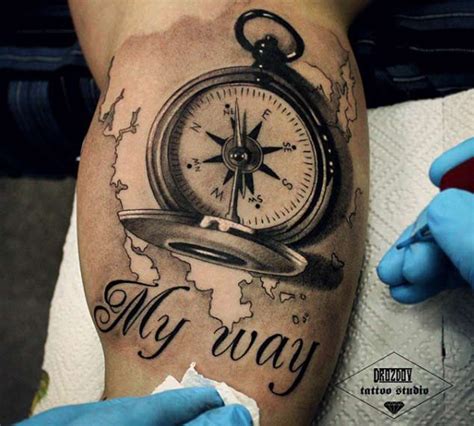 42 Friggin Amazing Compass Tattoos - TattooBlend