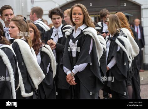 Students From Cambridge University On Graduation Day After Passing