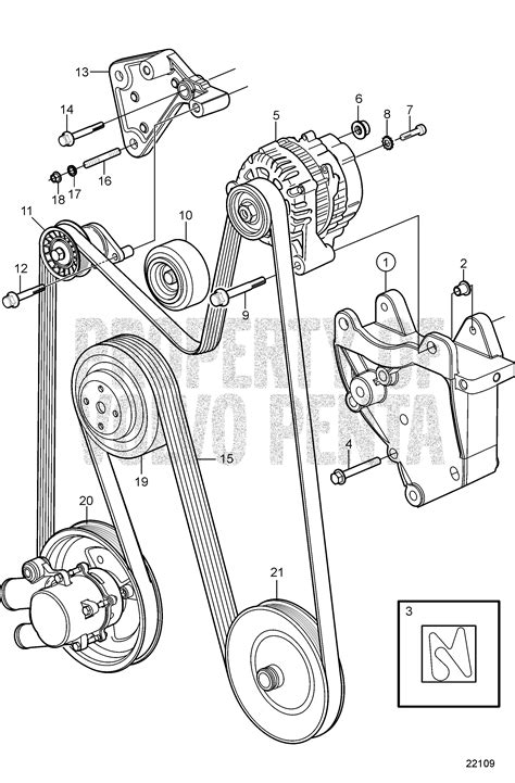 Serpentine Belt And Alternator Volvo Marine Parts Vans Sport Center