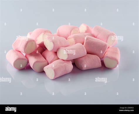 Marshmallow White Background Stock Photo Alamy