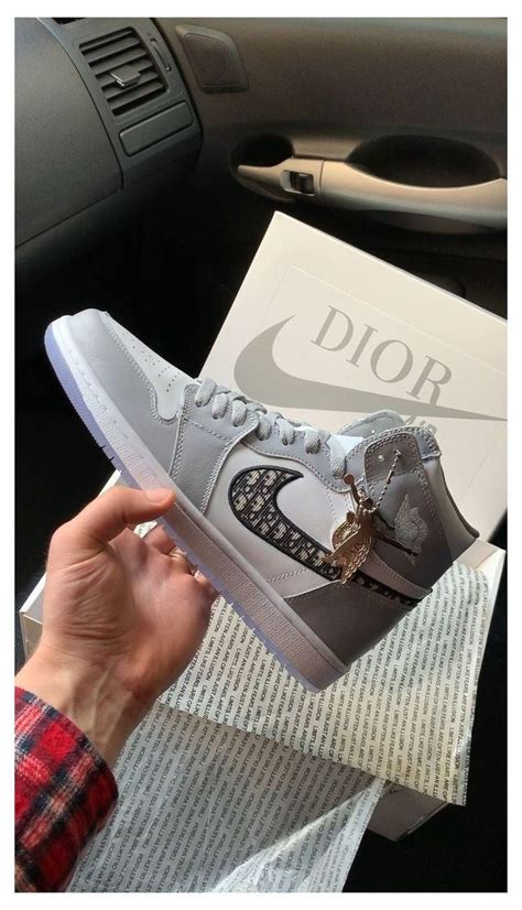 Custom Dior x Air Jordan 1 High OG "Grey"AJ1 High Q ( Customs And Box ...