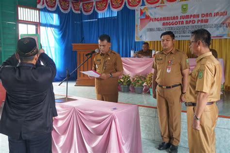 Lantik Paw Anggota Bpd Desa Binjai Ini Pesan Bupati Siswandi Kepri Info