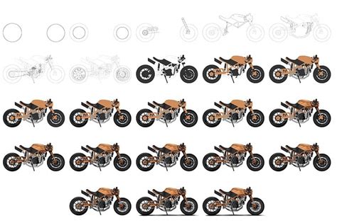 How To Draw A Motorcycle Step By Step Easy