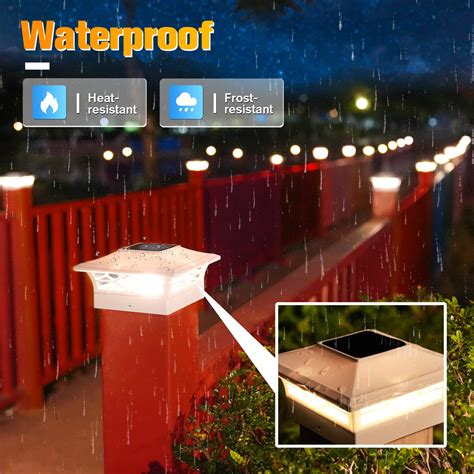 Snapklik.com : VOLISUN Solar Post Cap Lights: 12 - Pack Outdoor Deck