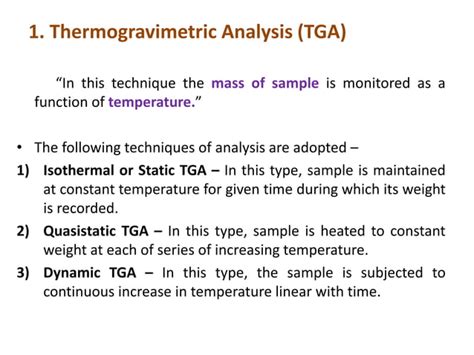 Dsc And Tga Thermal Analysis Pptx