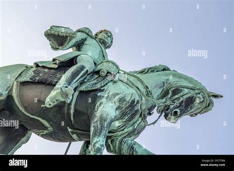 oslo norway july   king charles iii john equestrian statue