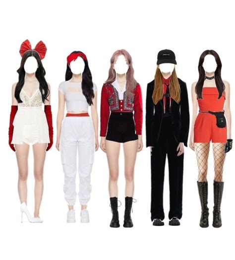 5 Member Girl Group Kpop Outfit Kpop Outfits Preformance Outfits