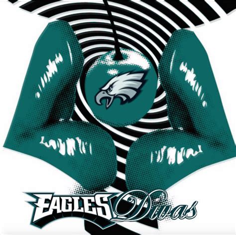 Philadelphia Eagles Logo on Black and White Stripes Background