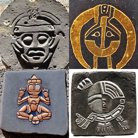 Aztec Astronaut God Glyph Pigment On Stone Stable Diffusion Openart