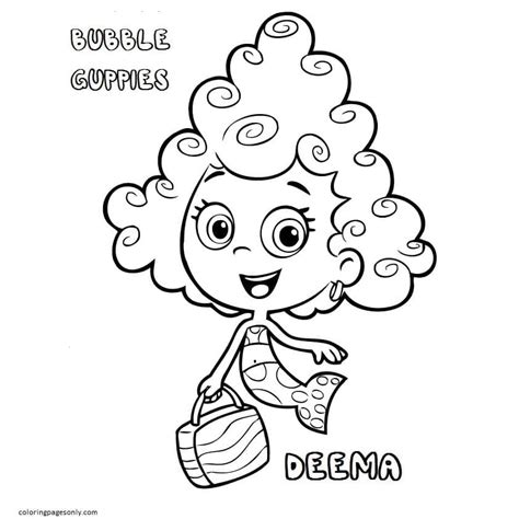 Bubble Guppies Coloring Pages Deema