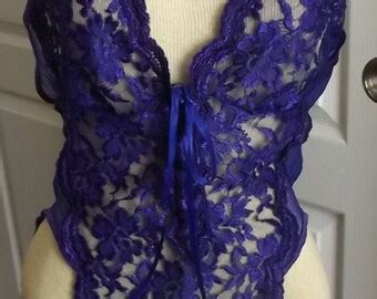 Purple Lingerie Lace Etsy