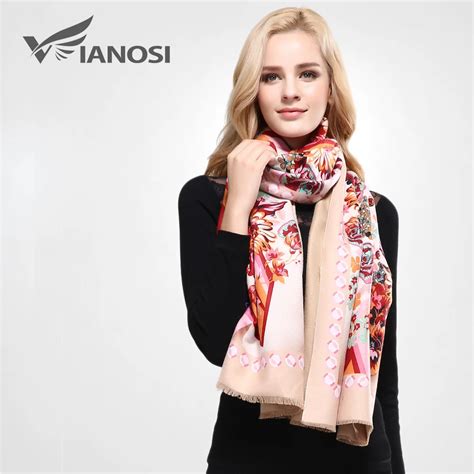 Buy [vianosi] Brand Thicken Warm Scarf Woman Digital Printing Winter Scarves