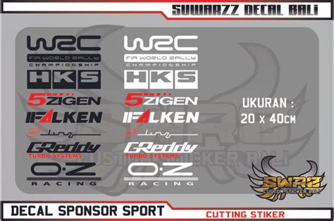 Jual DECAL STICKER CUTTING STIKER MOBIL IKLAN SPONSOR SET WRC HKS