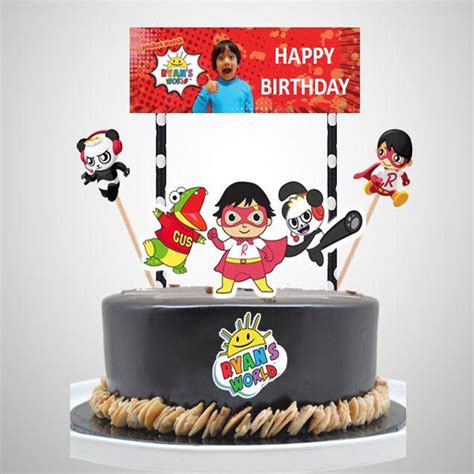 Ryans World Birthday Cake Topper Template Printable DIY Bobotemp