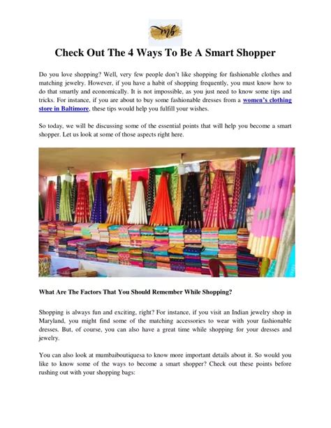 Ppt Check Out The 4 Ways To Be A Smart Shopper Powerpoint