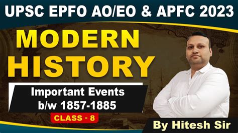 UPSC EPFO AO EO APFC History Class 8 Important Events B W