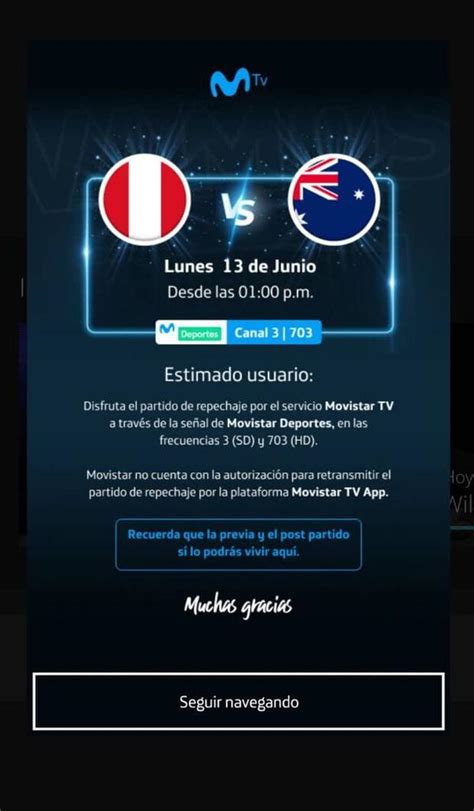 Perú Vs Australia Partido No Se Puede Ver Por La App De Movistar Porque No Cuenta Con