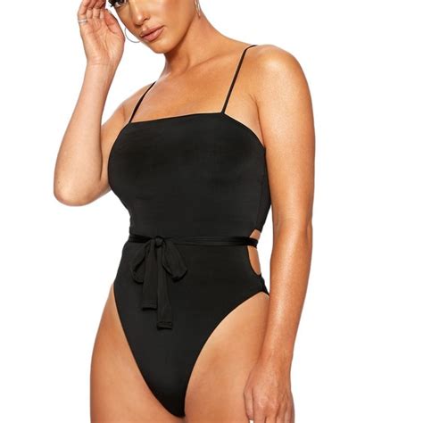 Naked Wardrobe Swim New Naked Wardrobe Strappy Monokini One Piece Swim Poshmark