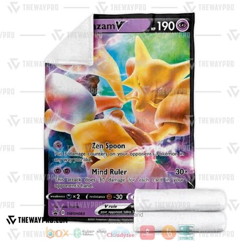 HOT Anime Pokemon Alakazam V Blanket Express Your Unique Style With