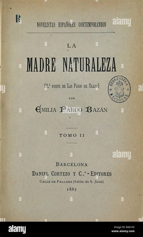 Cover Of Mother Nature Volume Second Part Of Los Pazos De Ulloa