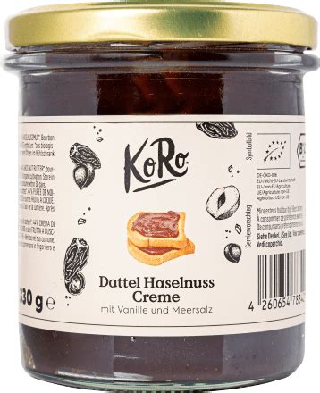 KoRo Brotaufstrich Dattel Haselnuss Creme 330 g dauerhaft günstig